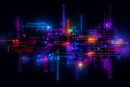 Abstract technology background. Futuristic circuit board. Vector Illustration.の素材