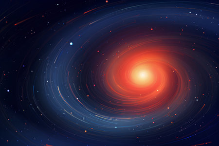 Galaxy with stars and space dust. Cosmic space background. Vector illustration.の素材