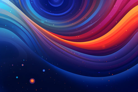 Abstract background with colorful wavy lines. Vector illustration for your designの素材