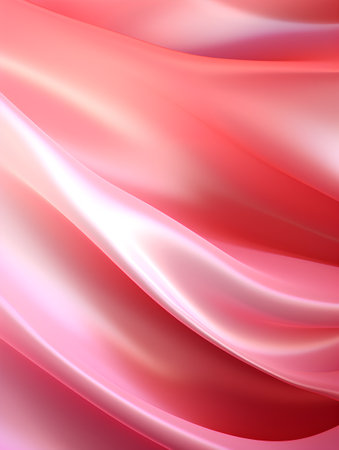 abstract background with smooth wavy lines in red and white colorsの素材