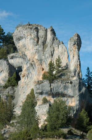 Lobos river canyon, in Soria, Castille, Spainの写真素材