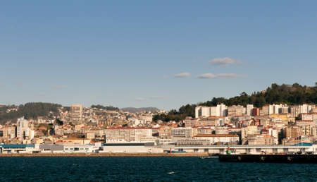 A view of Vigo from the seaの写真素材