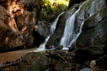 River Eifonso waterfall, in Vigo, Pontevedra, Galicia, Spainの写真素材