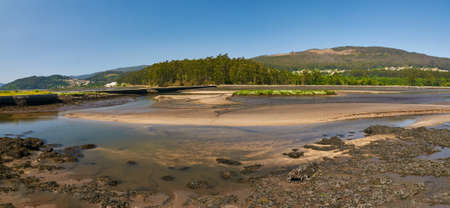 UllÃ³ salt flats, at the end of Vigo bay, Vilaboa Pontevedra, Spainの写真素材