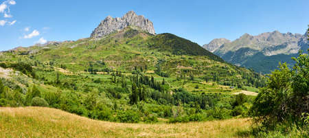 A view of Pena Foratata in huesca, Spainの写真素材