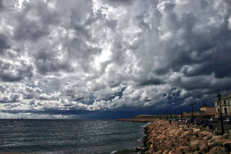 Threatening cloudsの写真素材