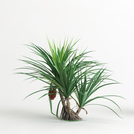 3d illustration of dracaena tree isolated on white backgroundの写真素材