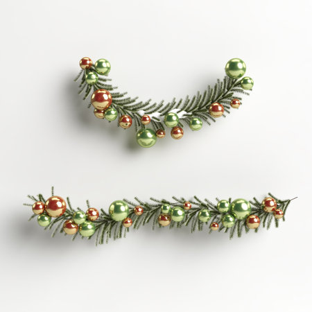 3d illustration of decoration about christmas isolated on white backgroundの写真素材