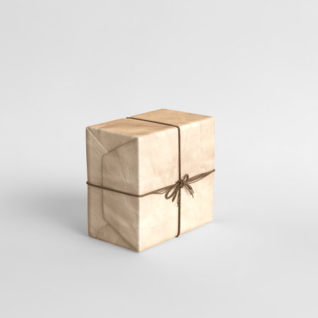 3d illustration of gift box about christmas day isolated on white backgroundの写真素材