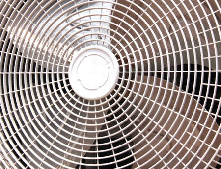 Spinning fan closeup.