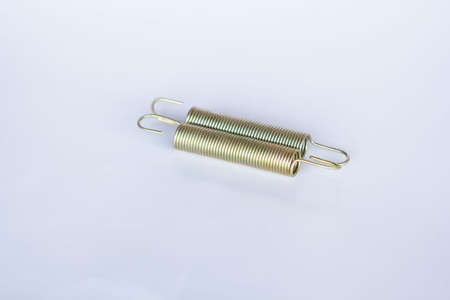 Two spring coils isolated on white background.