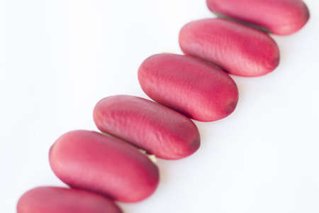 Boiled red bean isolated on the white backgroundの写真素材