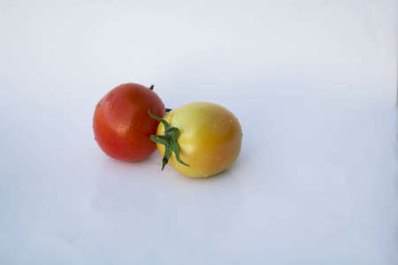 Tomato on the white isolatd background.の写真素材