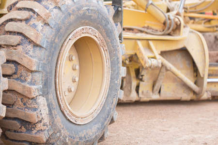 old  tractor wheelの写真素材