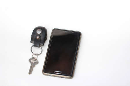 smart phone on white backgroundの写真素材