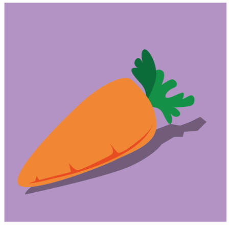 Illustration of fruit and vegetables on purple backgroundのイラスト素材