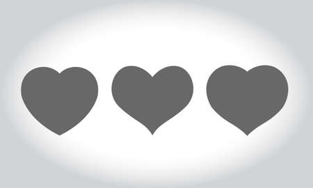 Vector design of a gray heart shape symbol, on a gray backgroundのイラスト素材