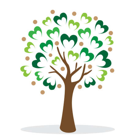 Polygon tree, shadowed, white backgroundのイラスト素材