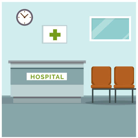 Vector illustration inside the hospitalのイラスト素材