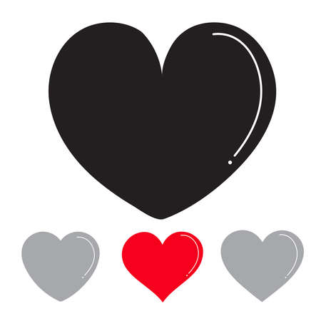 Vector Heart symbol, icon web, polygon, on a white background.のイラスト素材