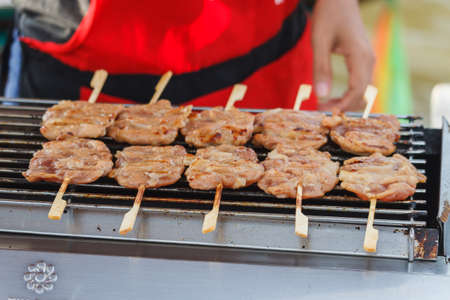 roasted pork,Thai street foodの写真素材