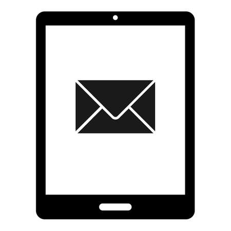 Tablet icon on white backgroundのイラスト素材