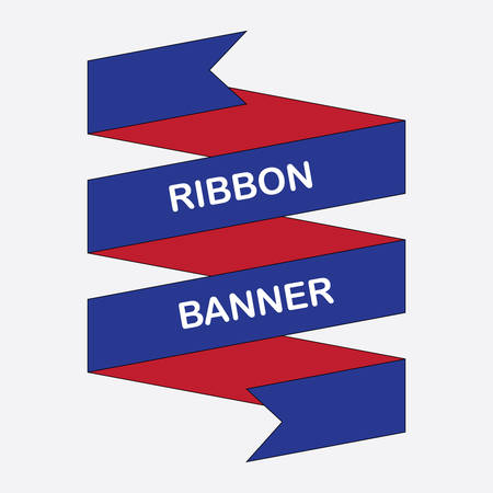 ribbon baner with star icon on gray backgroundのイラスト素材