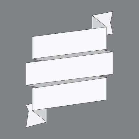 ribbon baner with star icon on gray backgroundのイラスト素材