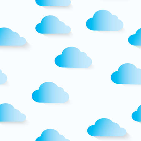blue  clouds seamless vector backgroundのイラスト素材