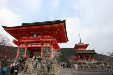 Kiyomizu-dera Temple, Kyoto, Japan - 12 March 2015, 1:19 PM Kiyomizu-dera Temple is one of the most popular tourists destination in Japanのeditorial素材