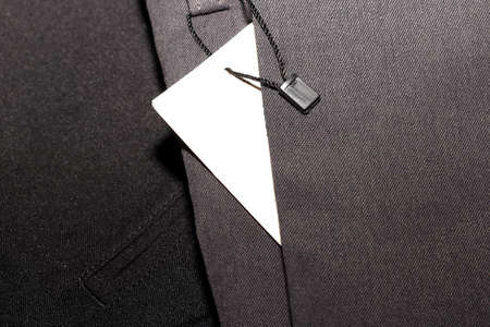 Blank price tag hold on trousersの写真素材