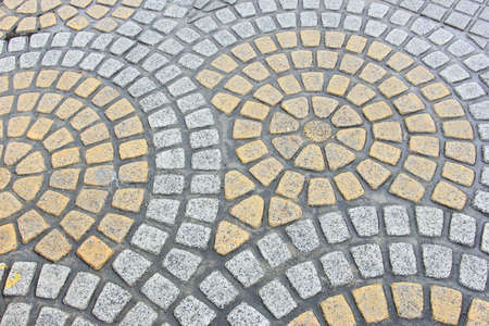 Yellow marble mosaic textureの写真素材