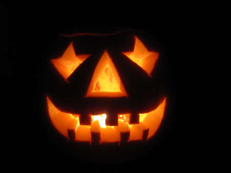 A photograph of a Halloween Pumpkin Faceの写真素材