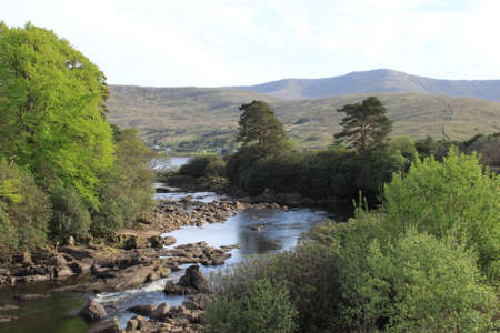 View of the Erriff River near Leenane, Irelandの写真素材