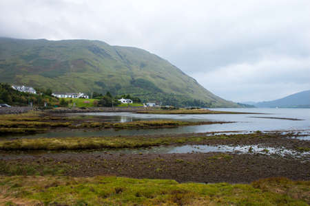 A view of Leenane village and Killary fjord Ireland.の写真素材