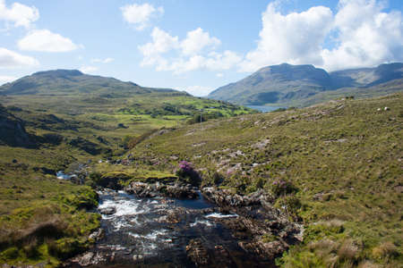 A stream in Connemara, Co. Galway, Ireland, flowing into Killary Fjord.の写真素材