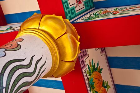 Chinese pattern in the shrine at Trad Thailand.の写真素材