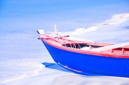 The Rowboat on the Chao Lao Beach  beach THailand.の写真素材