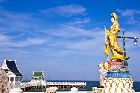 Kuan Yin Thep the holy angels at Chonburi,Thailand.の写真素材