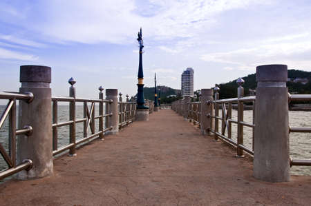 Bridge for a vacation at Chonburi Thailand.の写真素材