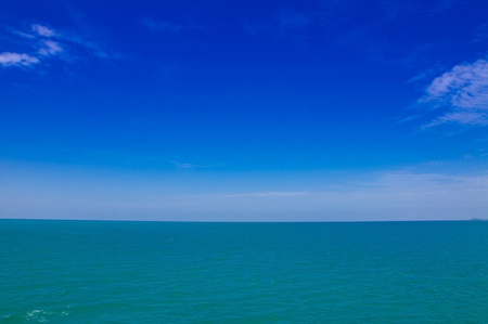 Sea and sky in the morning at Koh Chang, Thailandの写真素材