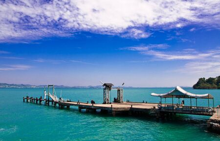Koh Chang, Thailand vessels in the morning.の写真素材