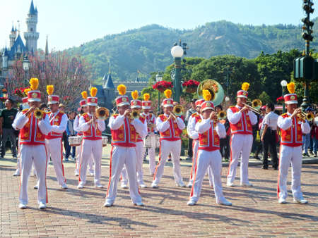 Disneyland, Hong Kong - Feruary 2, 2014: One of Main Street, U.S.A.'s highlights is the performance...