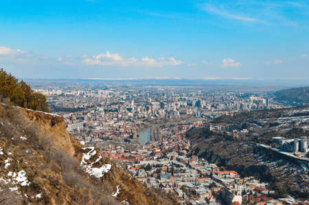Panoramic view of Tbilisi, Georgia. Tbilisi is the capital and largest city of Georgia.