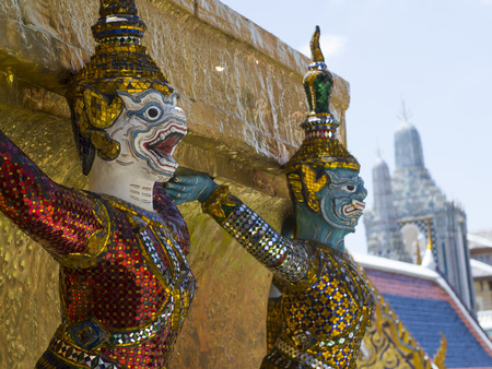 Guardians in Wat Phra Keawの写真素材