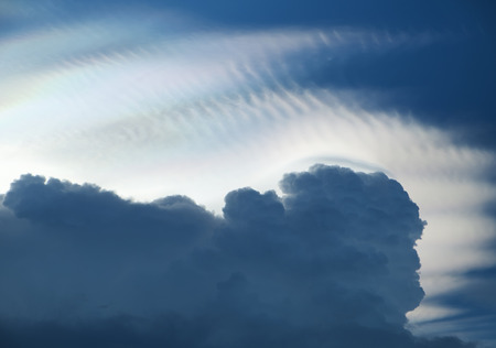 Iridescent clouds.の写真素材