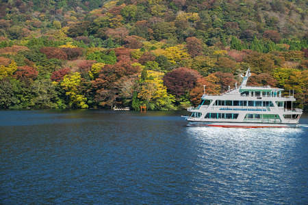 Autumn view of lake