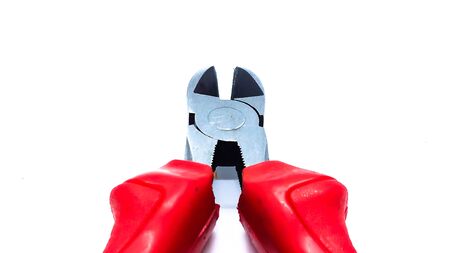 wire cutter or pliers isolate on white