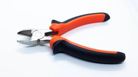 wire cutter or plier isolate on whiteの写真素材