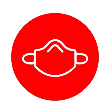Medical mask vector icon isolated.のイラスト素材